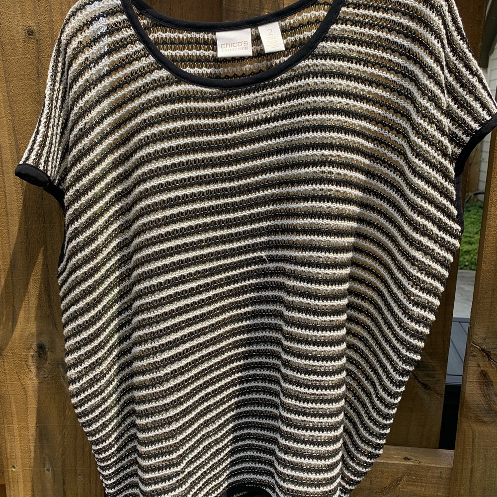 Chicos Black and White Top